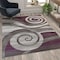 Flash Furniture Purple 5' x 7' Modern Swirl Pattern Area Rug OKR-RG1103-57-PU-GG - alternate 1